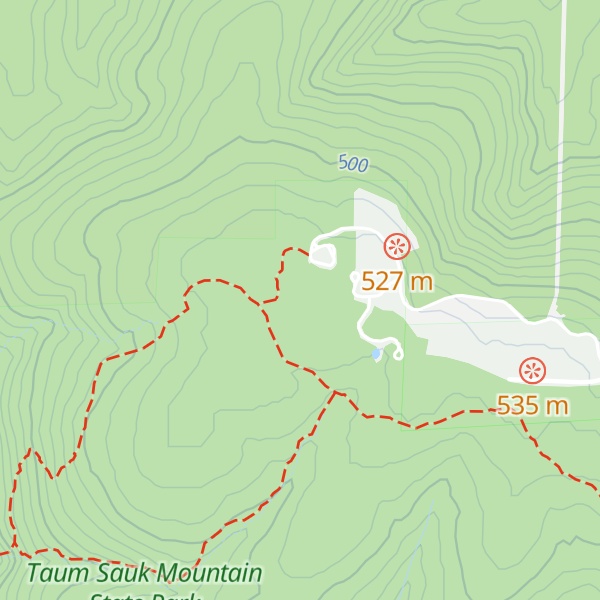 Map of Taum Sauk Mountain