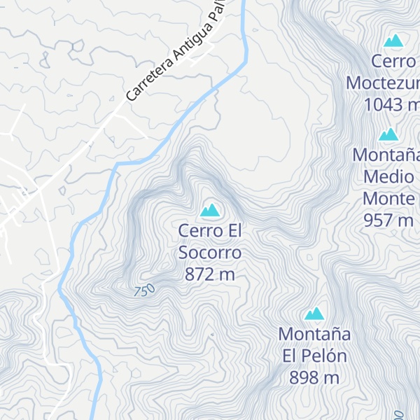 Map of Cerro El Socorro