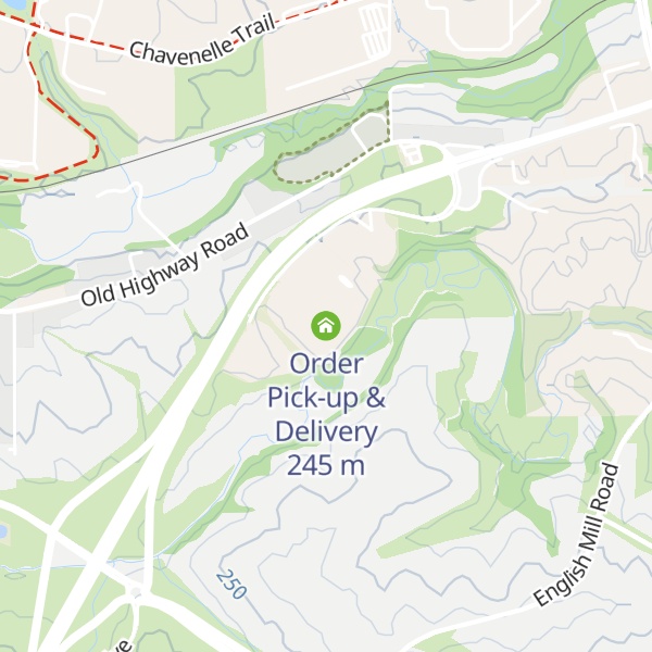 Map of Order Pick-up & Delivery