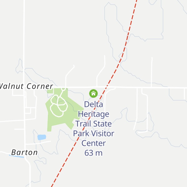 Map of Delta Heritage Trail State Park Visitor Center