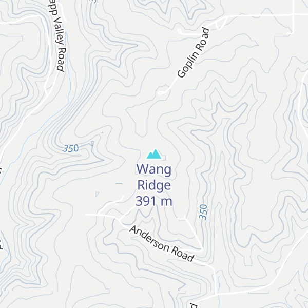 Map of Wang Ridge
