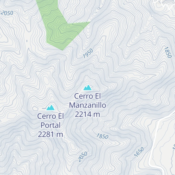Map of Cerro El Manzanillo