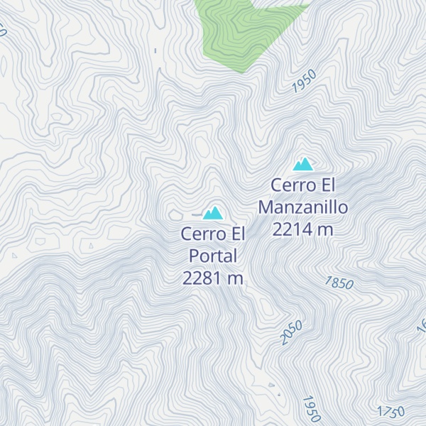 Map of Cerro El Portal