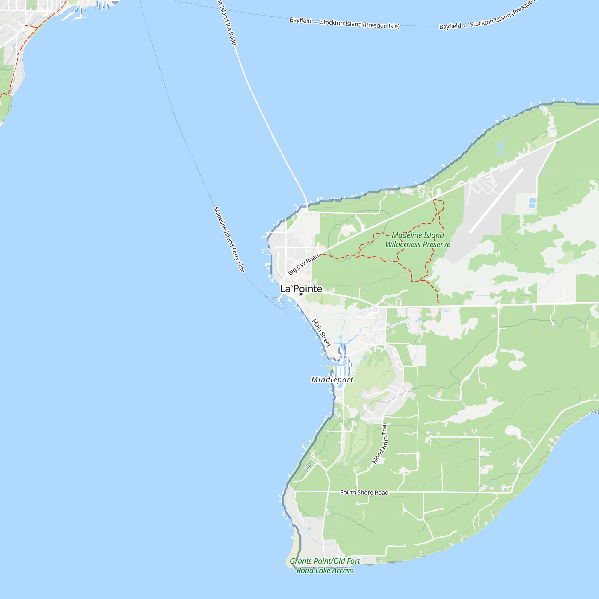 Madeline Island Chamber of Commerce map