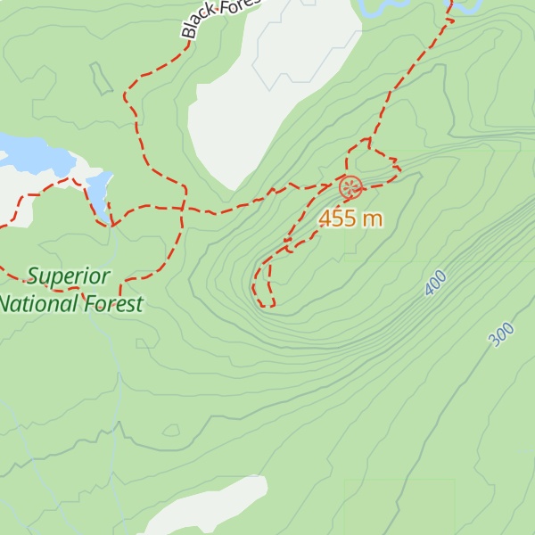 Map of Leveaux Mountain