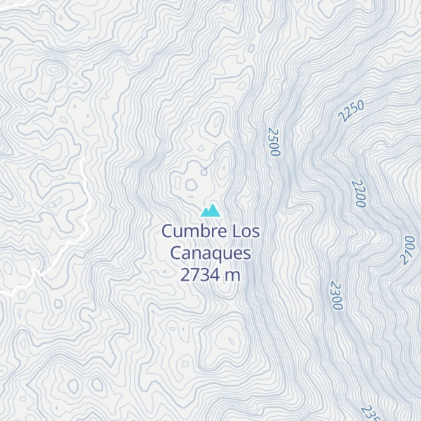 Map of Cumbre Los Canaques