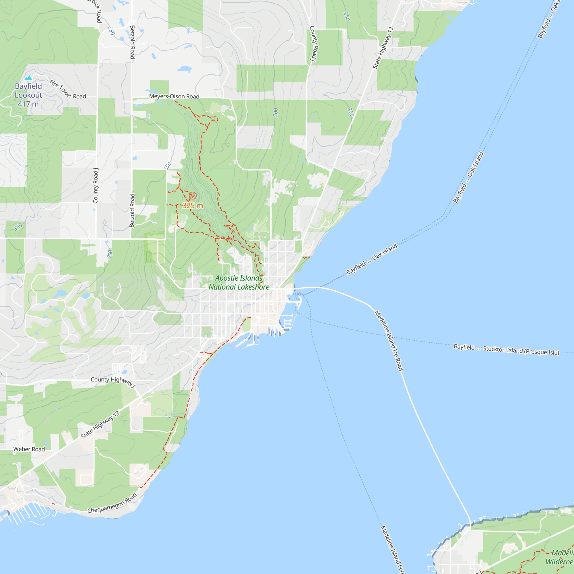 Madeline Island Information Station map