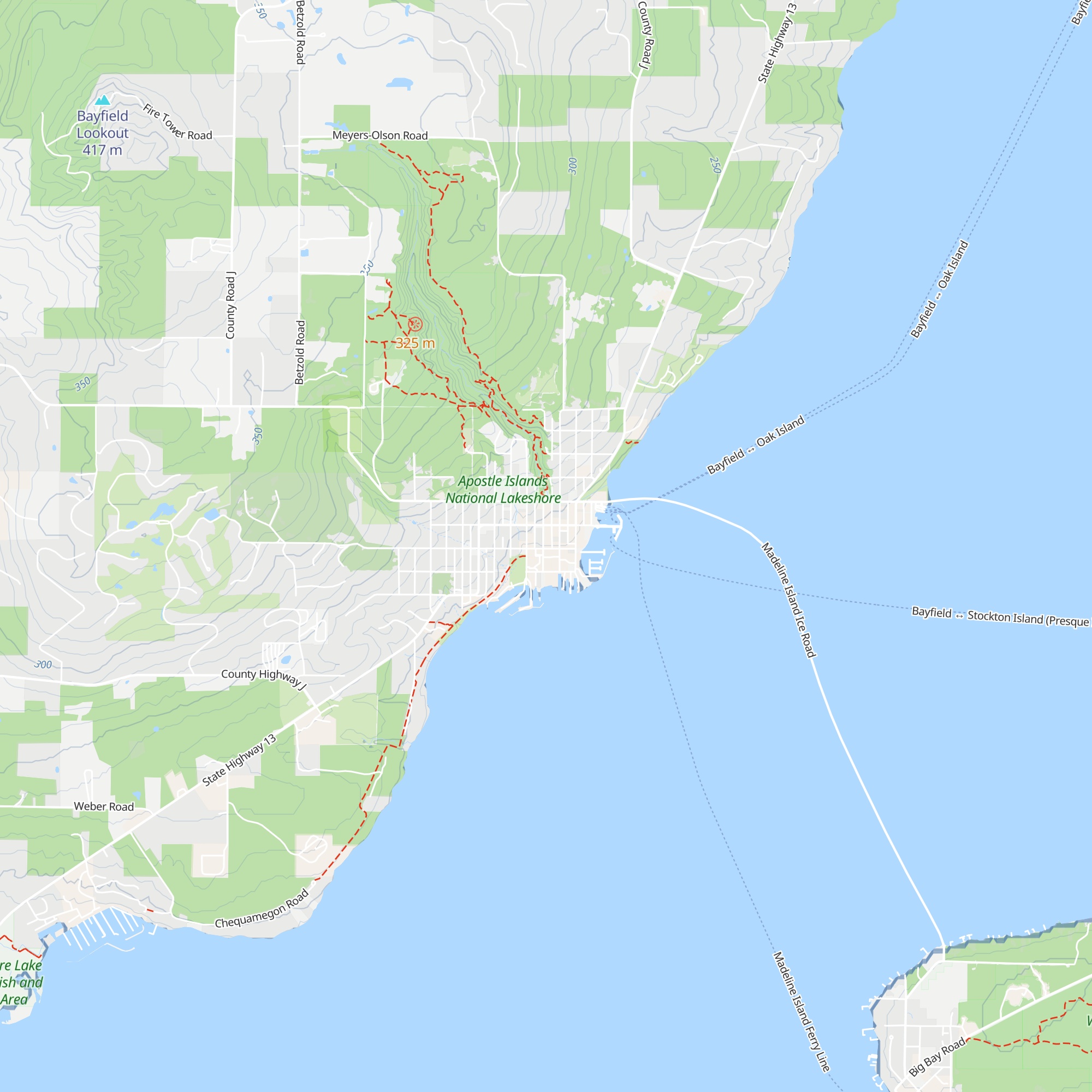 Bayfield Chamber & Visitors Bureau map