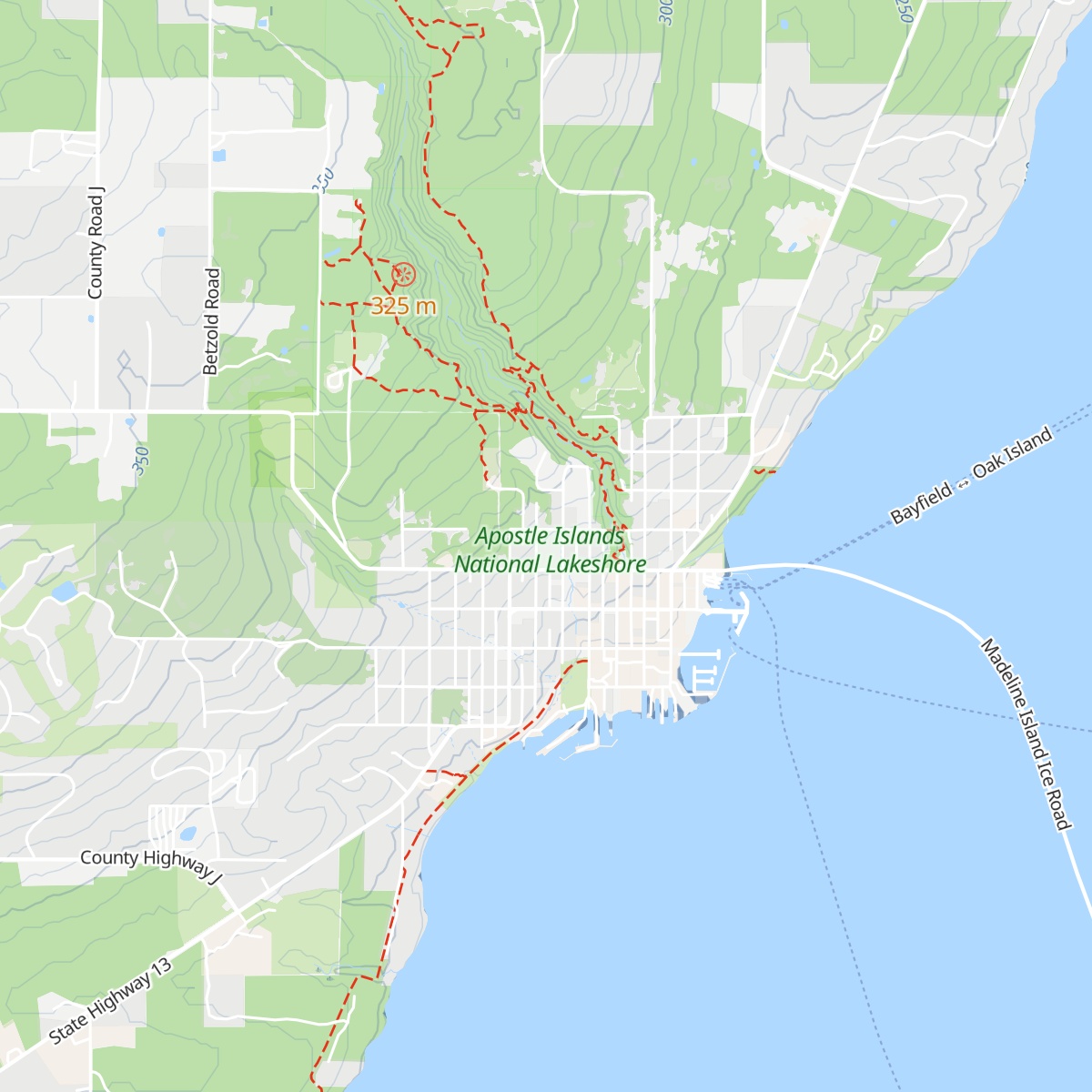 Apostle Islands National Lakeshore Visitor Center map