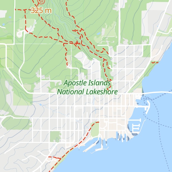 Map of Apostle Islands National Lakeshore Visitor Center