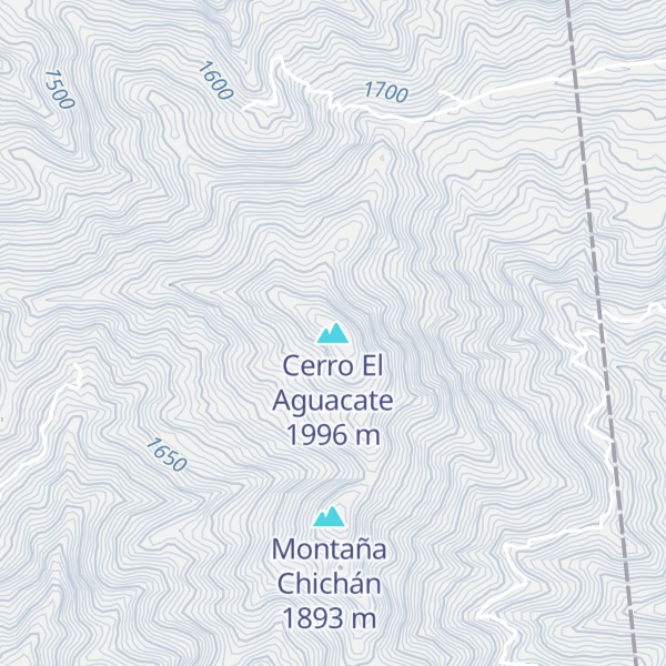 Map of Cerro El Aguacate