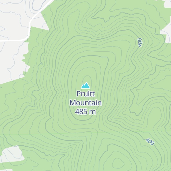 Map of Pruitt Mountain
