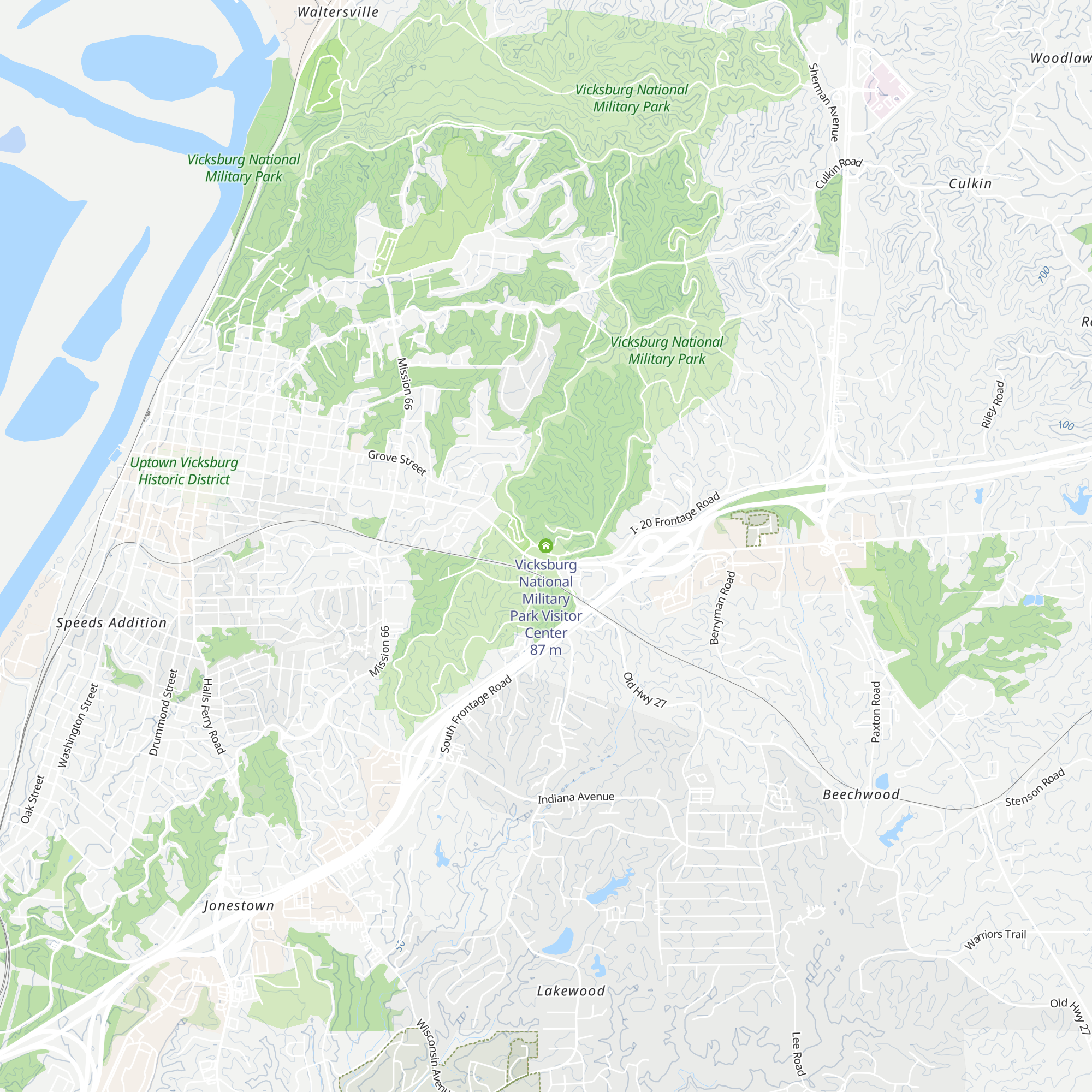 Vicksburg National Military Park Visitor Center map