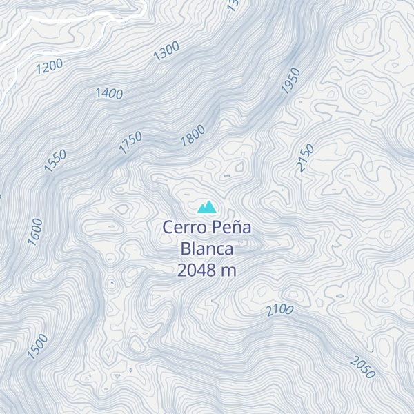 Map of Cerro Peña Blanca