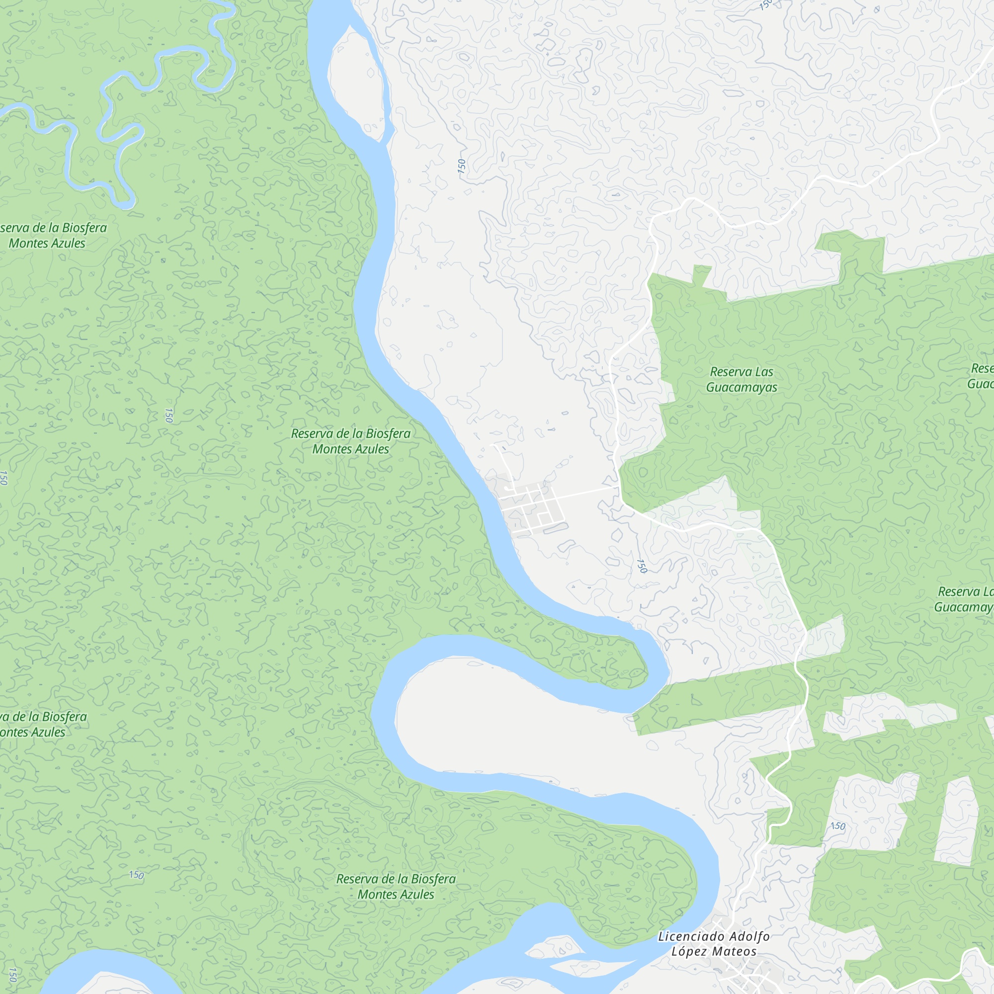 Centro eco turístico Las Guacamayas map