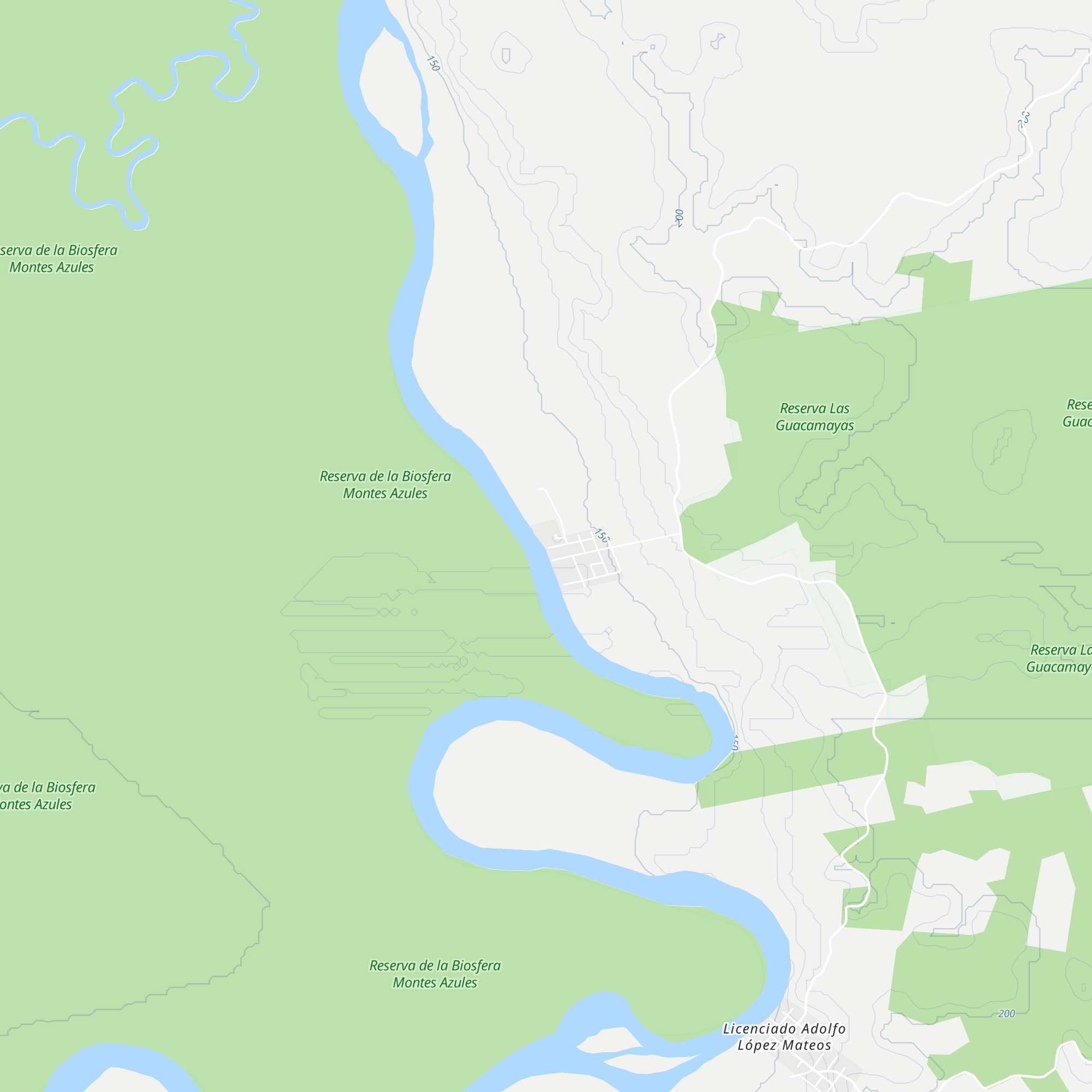 Centro eco turístico Las Guacamayas map