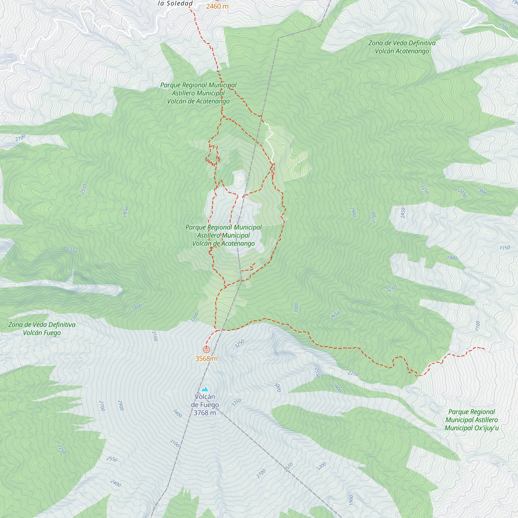 Acatenango Tours map