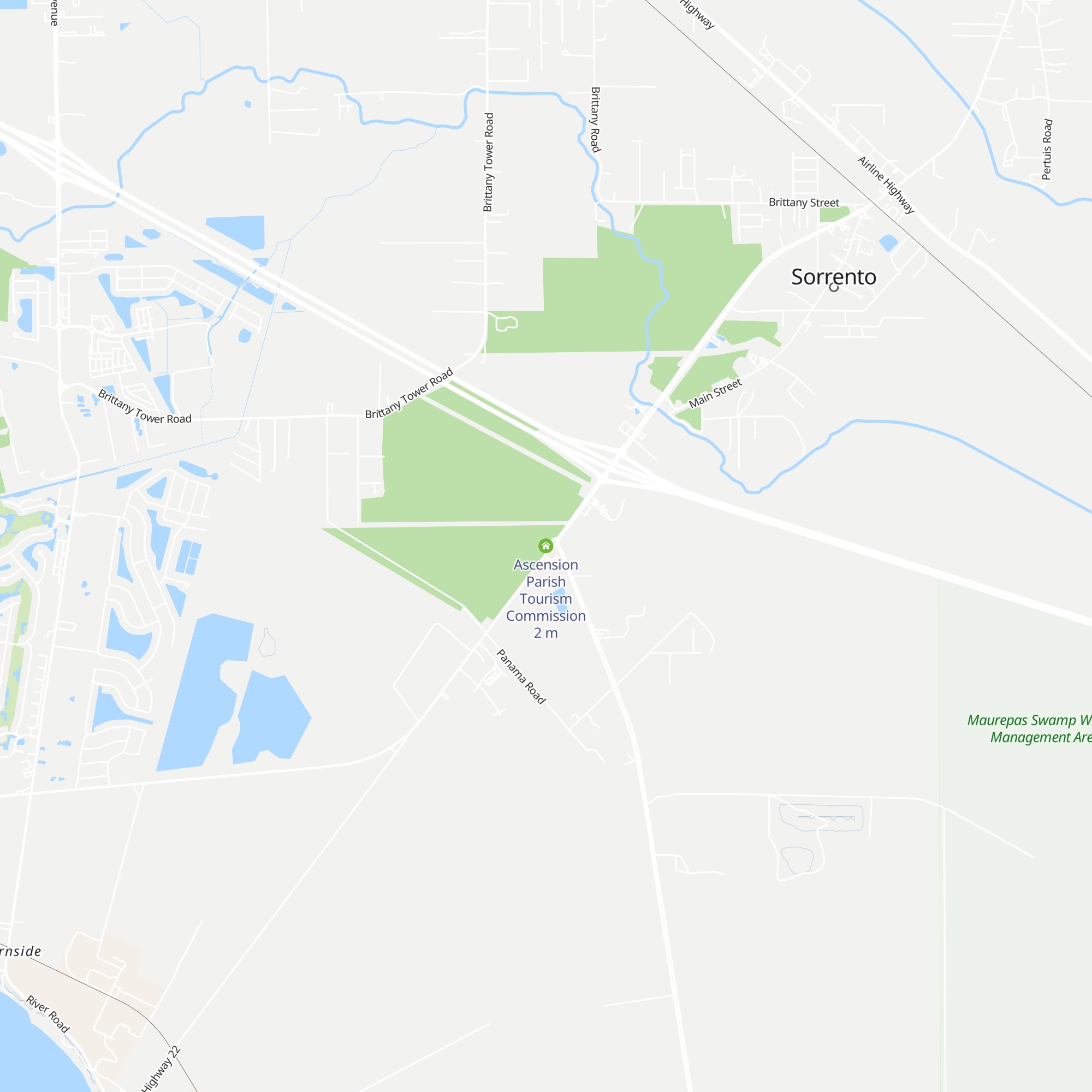 Ascension Parish Tourism Commission map