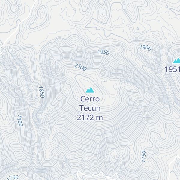Map of Cerro Tecún