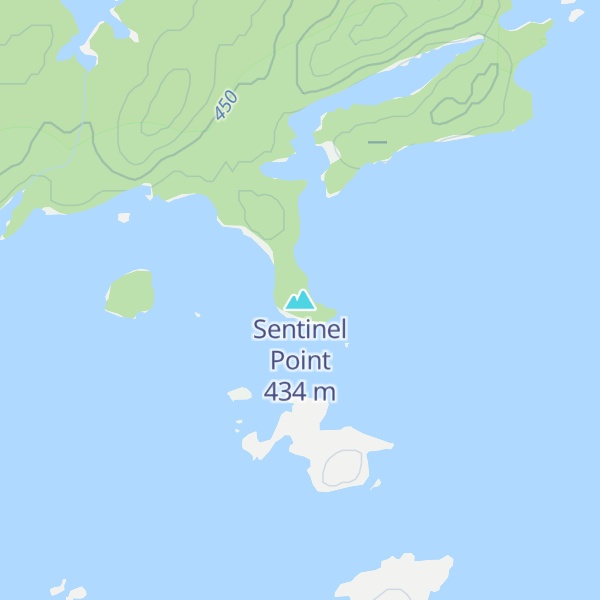 Map of Sentinel Point
