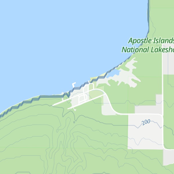 Map of Little Sand Bay Visitor Center