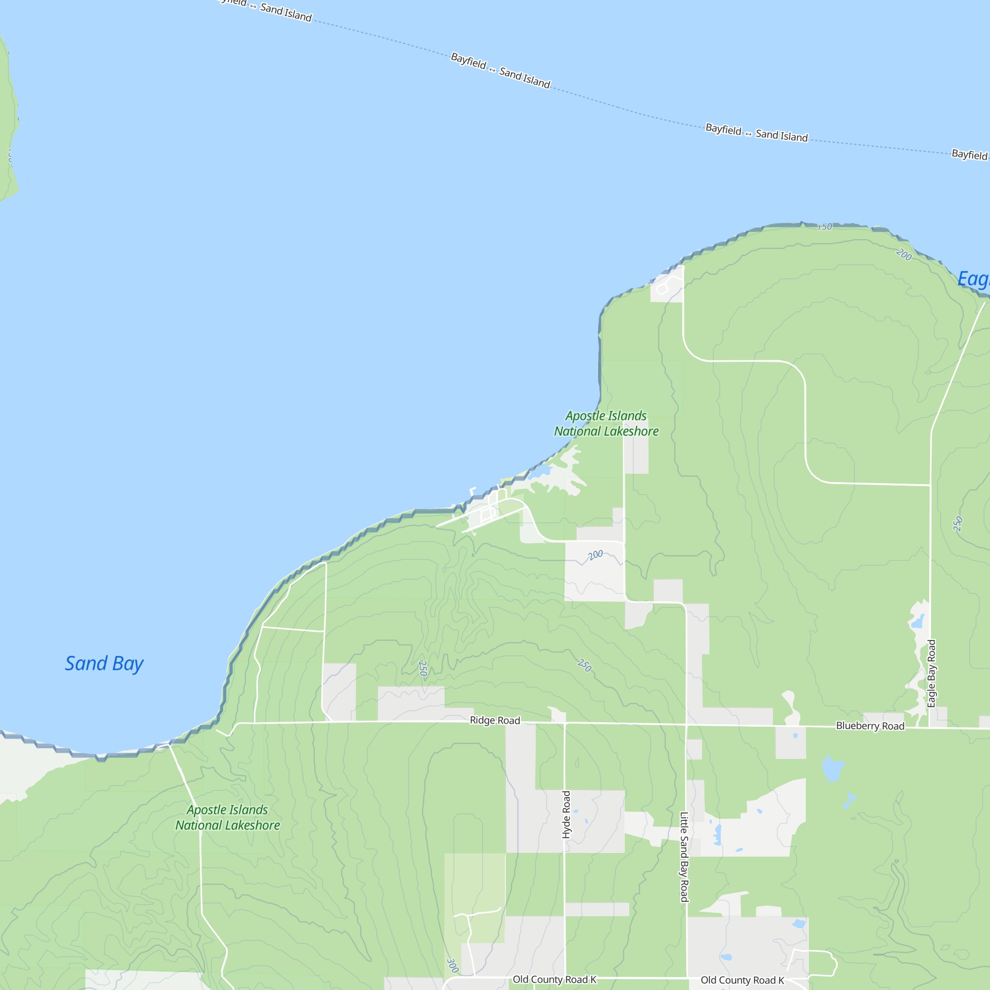Little Sand Bay Visitor Center map