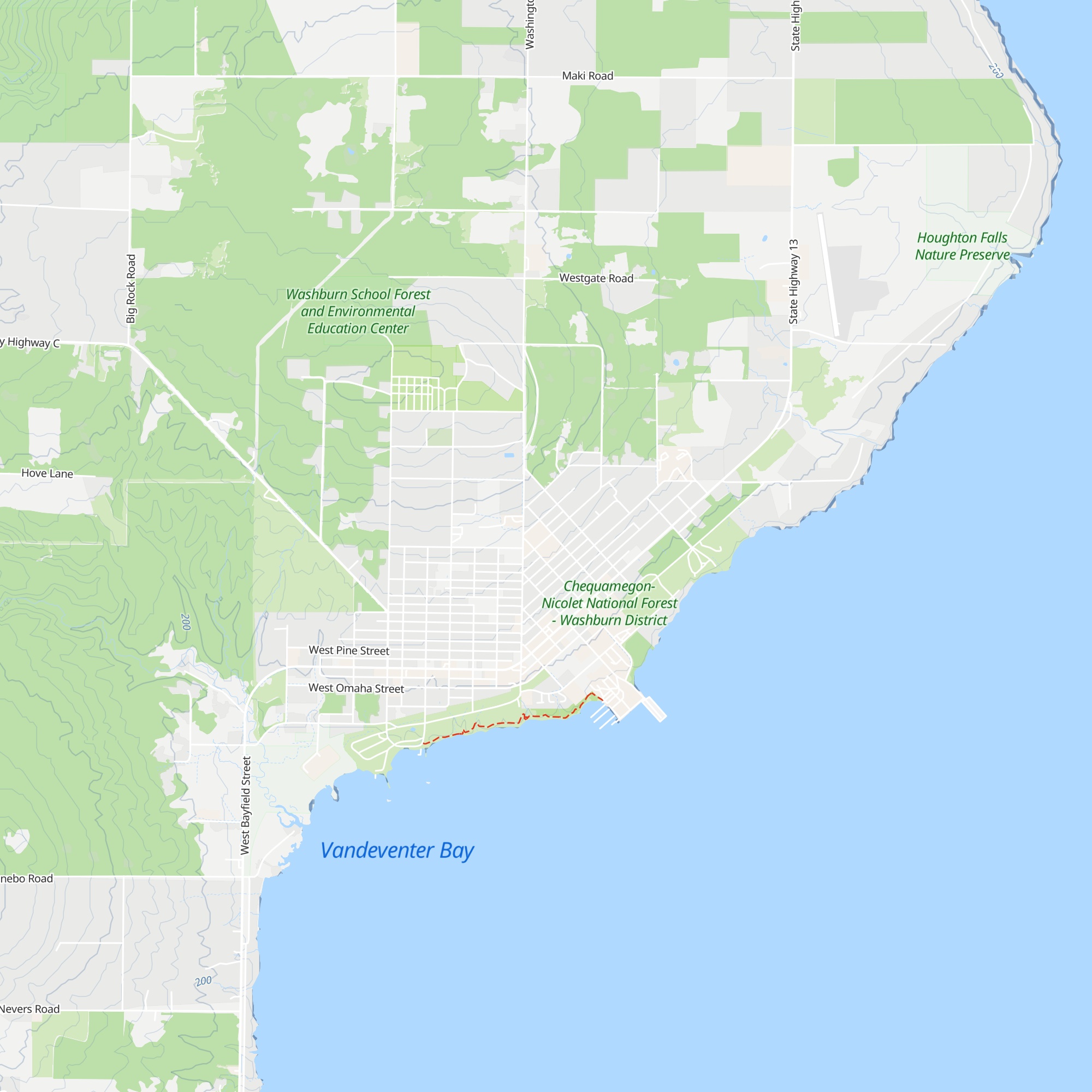 Bayfield County Tourism Office map