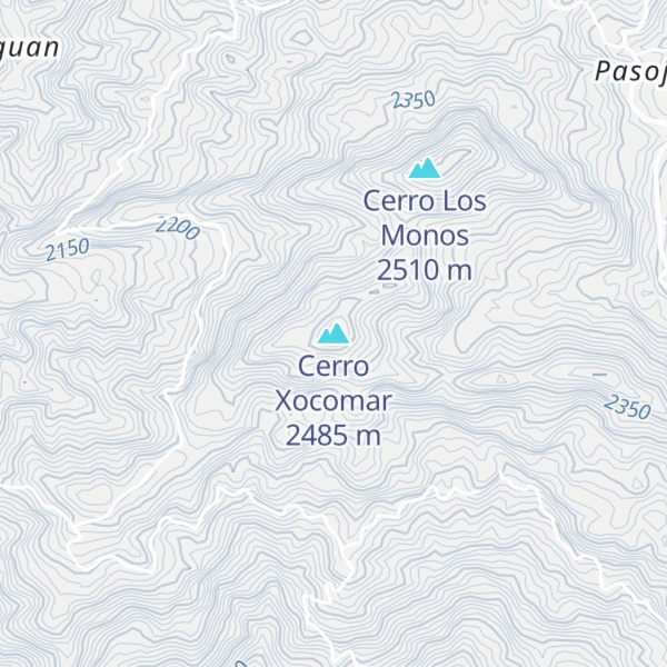 Map of Cerro Xocomar
