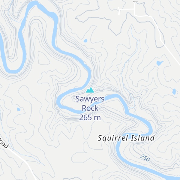 Map of Sawyers Rock