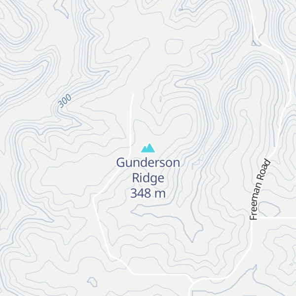 Map of Gunderson Ridge