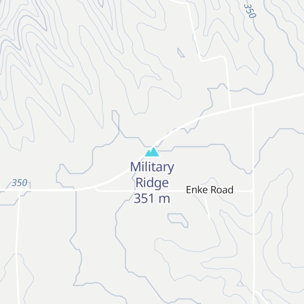 Map of Military Ridge