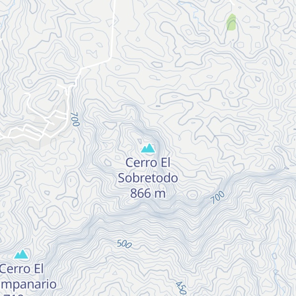 Map of Cerro El Sobretodo