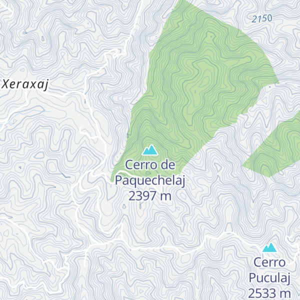 Map of Cerro de Paquechelaj