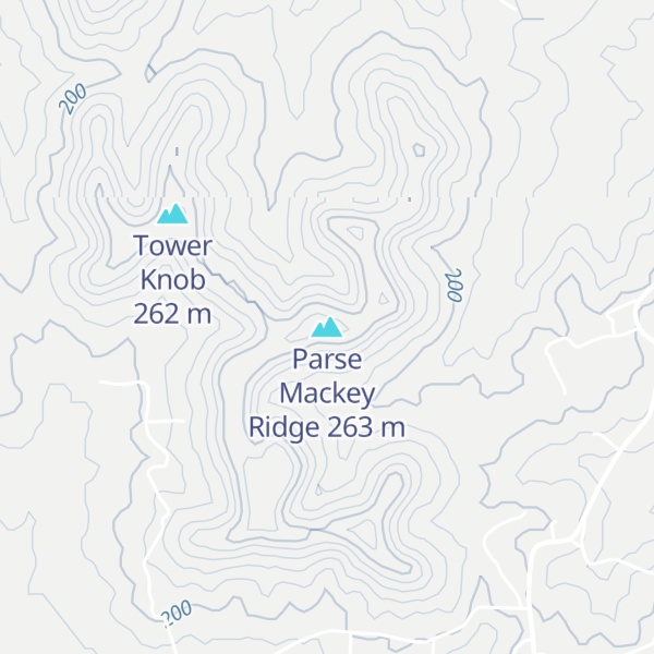 Map of Parse Mackey Ridge