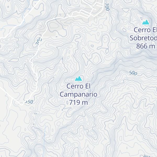Map of Cerro El Campanario