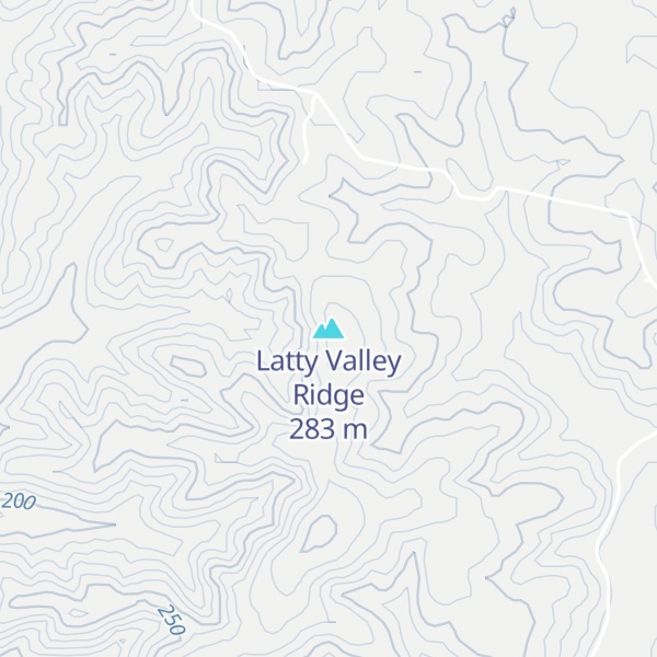 Map of Latty Valley Ridge