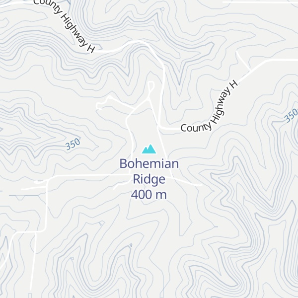 Map of Bohemian Ridge