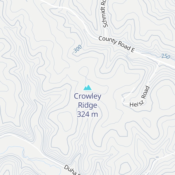 Map of Crowley Ridge