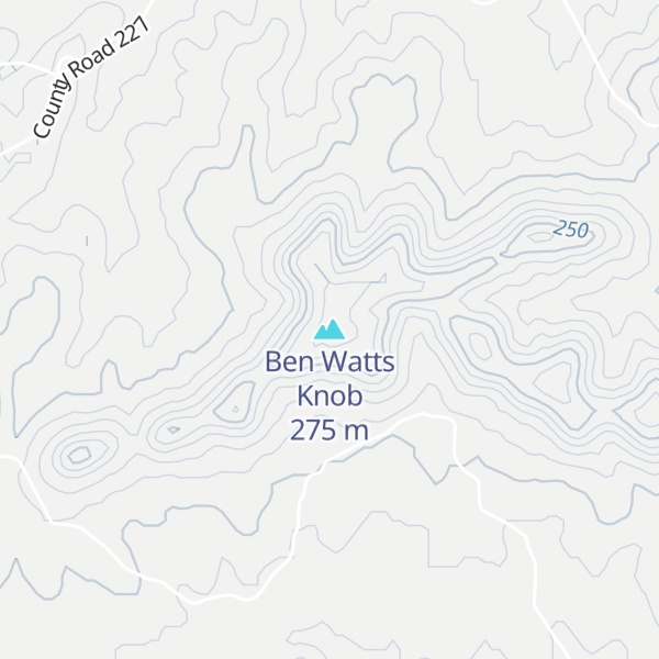 Map of Ben Watts Knob