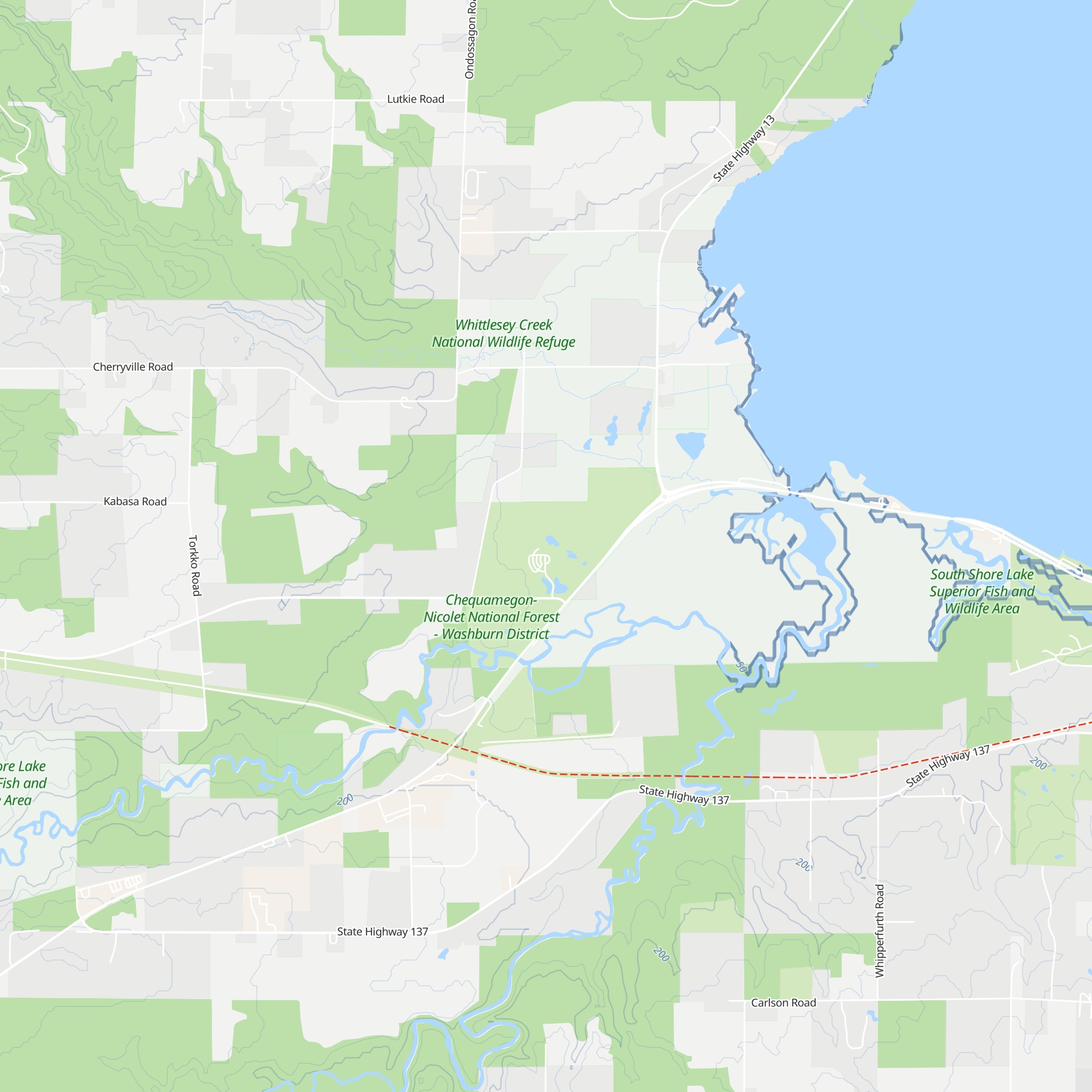 Northern Great Lakes Visitor Center map