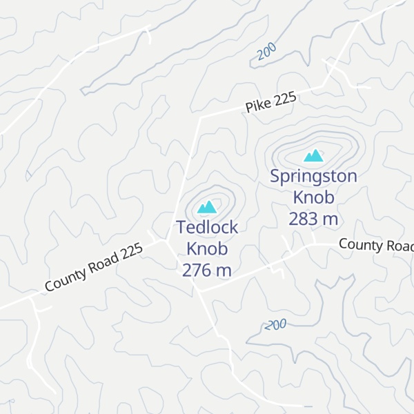 Map of Tedlock Knob