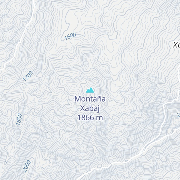 Map of Montaña Xabaj