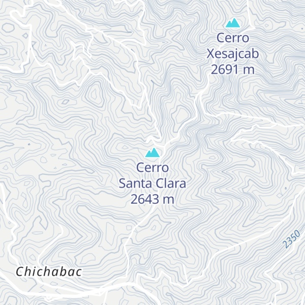 Map of Cerro Santa Clara