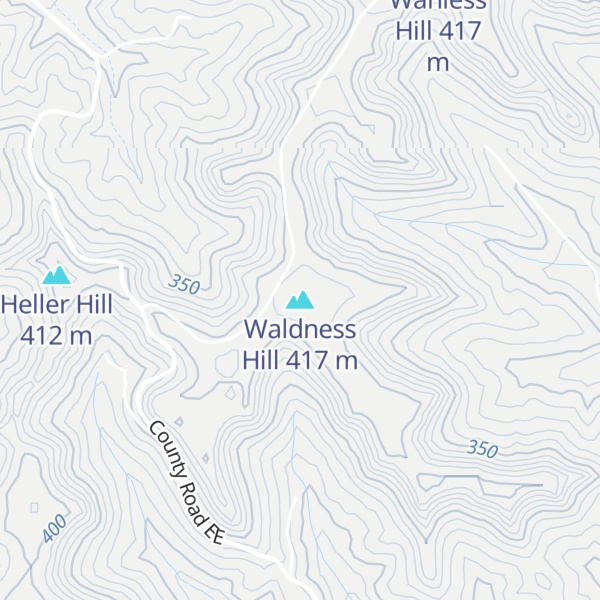 Map of Waldness Hill