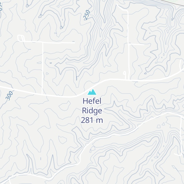 Map of Hefel Ridge