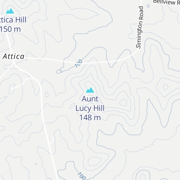 Map of Aunt Lucy Hill