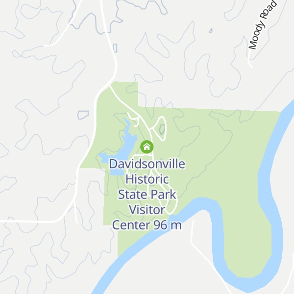 Map of Davidsonville Historic State Park Visitor Center