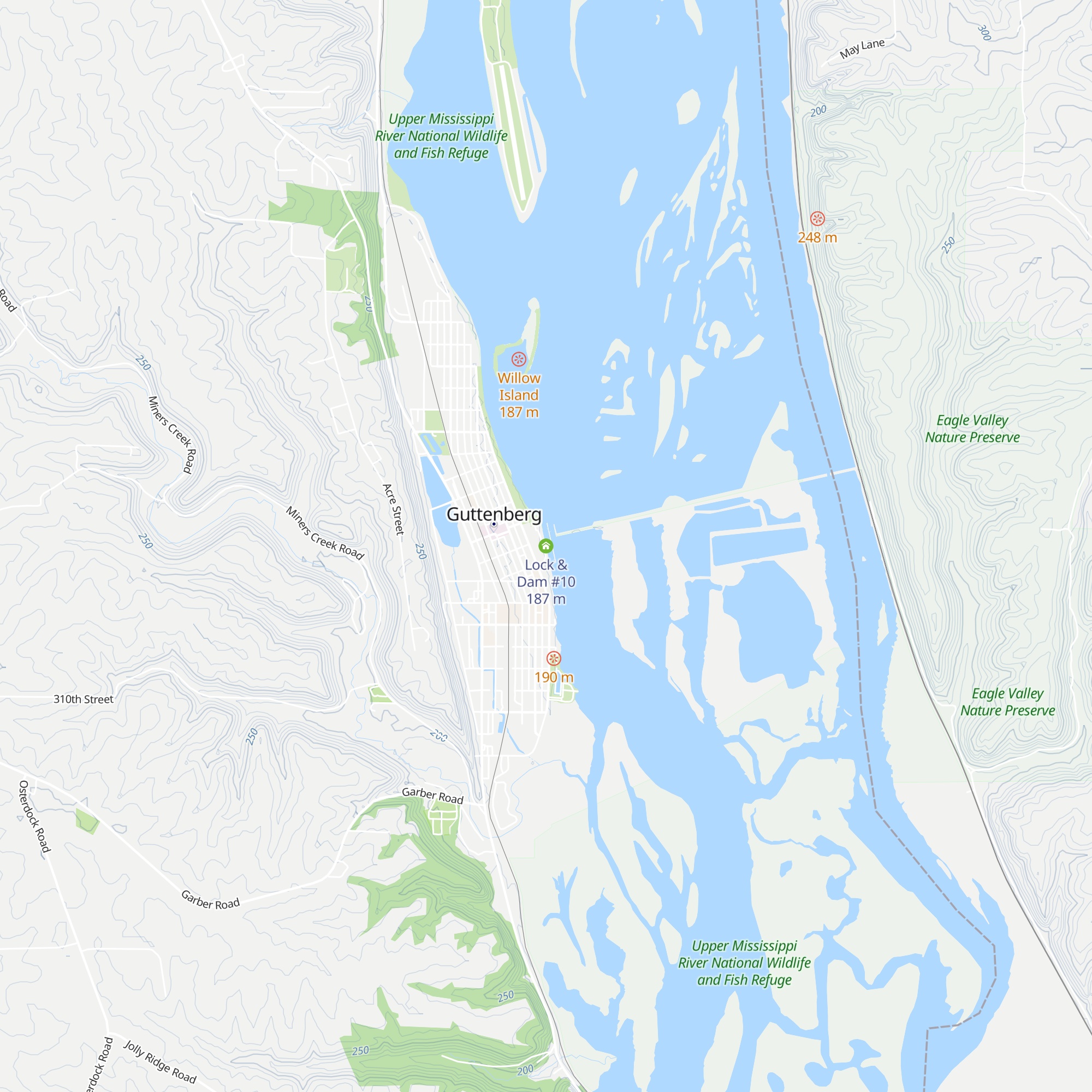 Lock &Dam #10 map