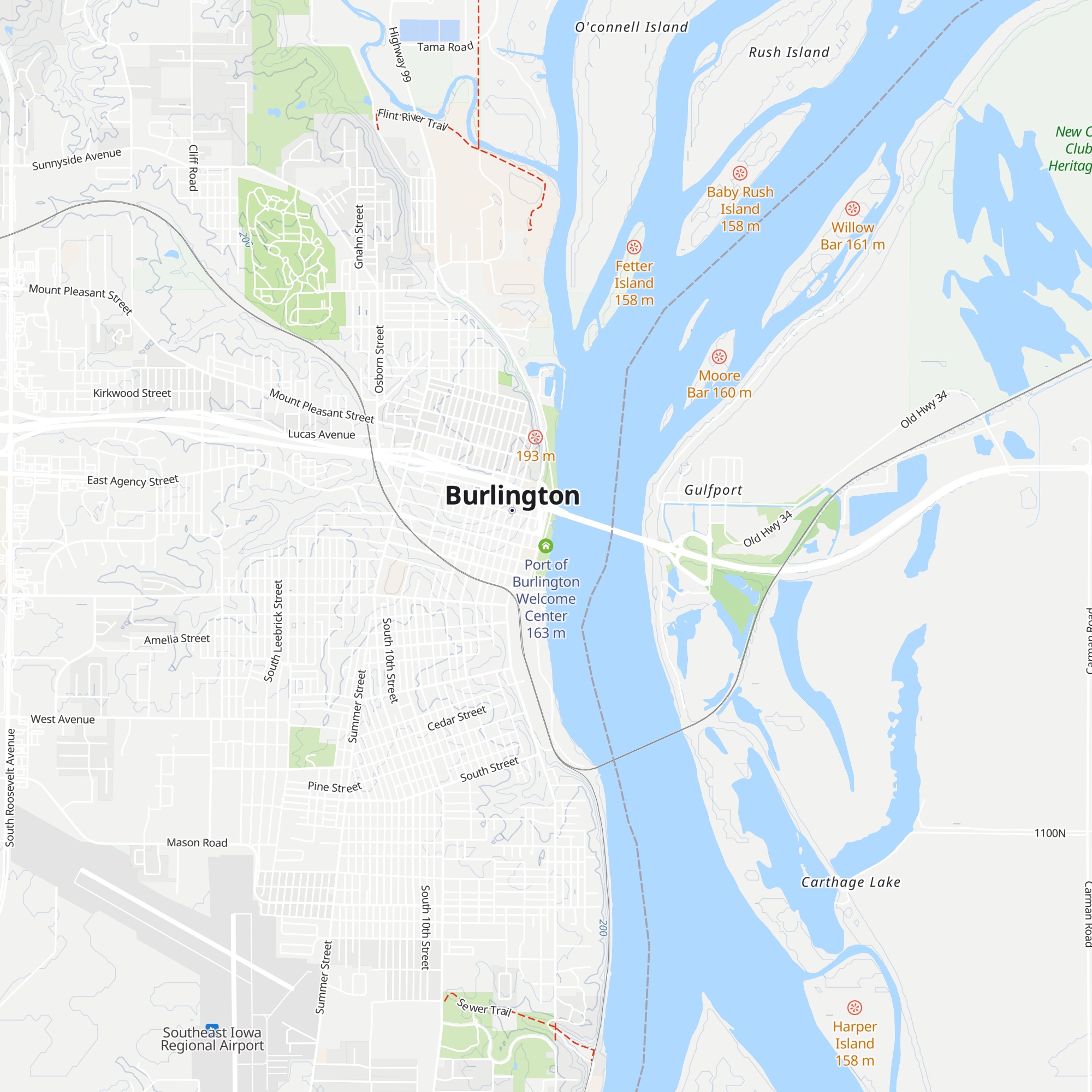 Port of Burlington Welcome Center map