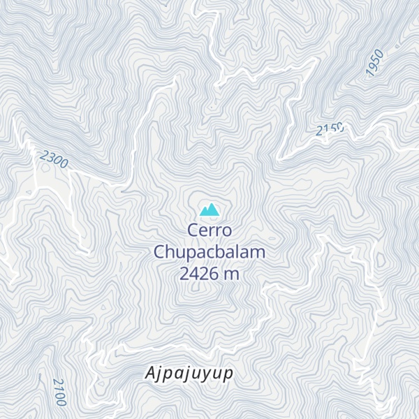 Map of Cerro Chupacbalam